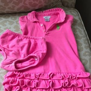 Ralph Lauren 6mo dress and bloomers EUC
